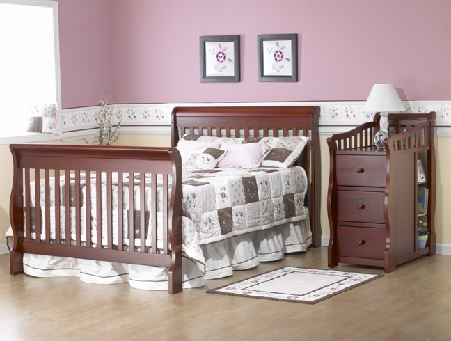 Sorelle Tuscany Cnc Crib Adult Rails Cherry Item 215 Cherry